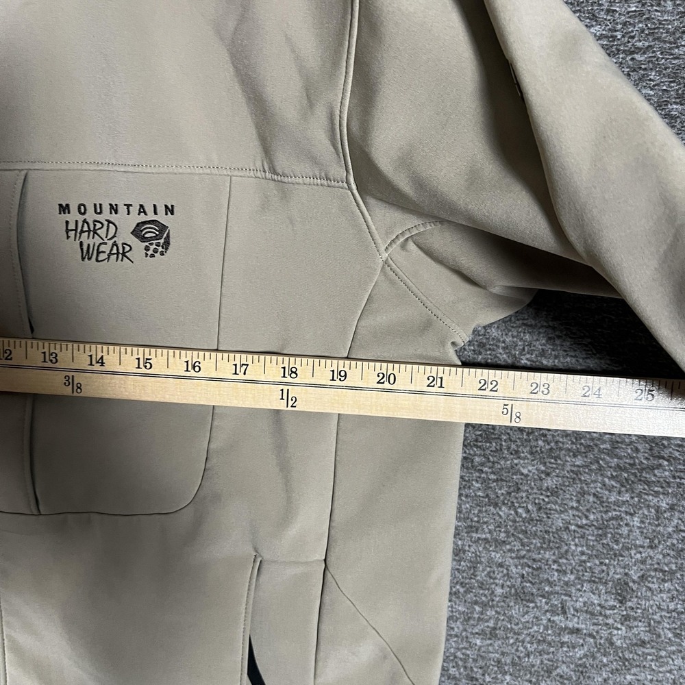 Mountain Hardwear Jacket Mens Medium Beige Softshell Lined Water Resistant - Picture 7 of 10